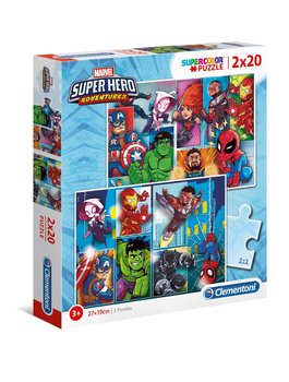Clementoni, puzzle, Supercolor Marvel Super Hero Adventures, 20 el. - Clementoni