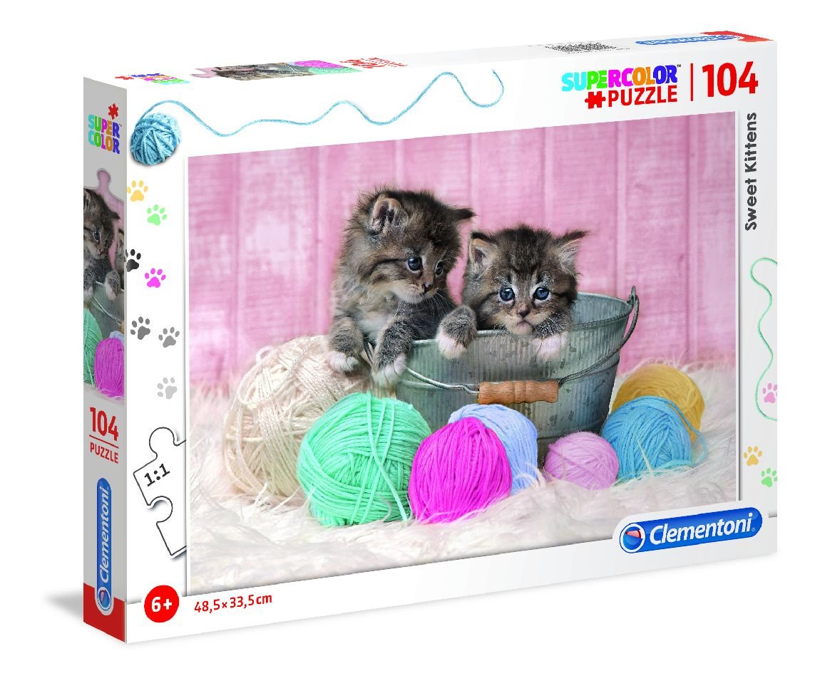 Clementoni, puzzle, Sweet Kittens, 104 el.