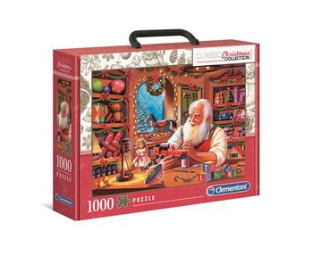 Clementoni, puzzle w walizce Warsztat Świętego Mikołaja - Clementoni