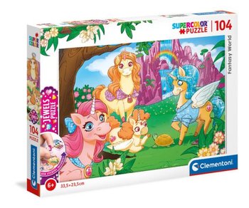 Clementoni, puzzle, z ozdobami Fantasy World, 104 el. - Clementoni