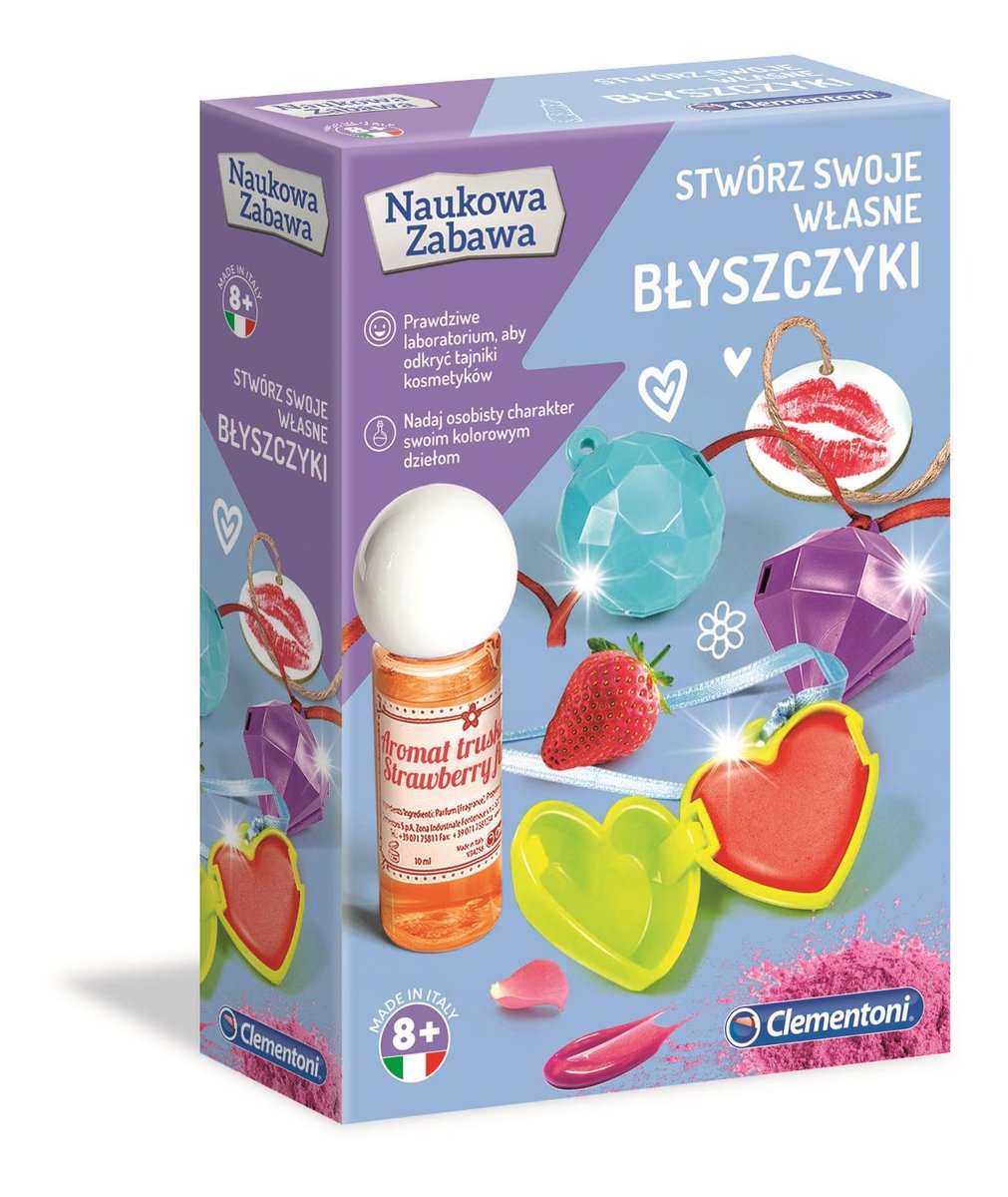 CLEMENTONI STWÓRZ SWOJE WŁASNE BŁYSZCZYKI Błyszczyk Kosmetyki Laboratorium