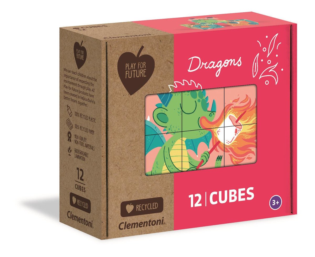 Clementoni Clementoni, układanka klockowa Smoki