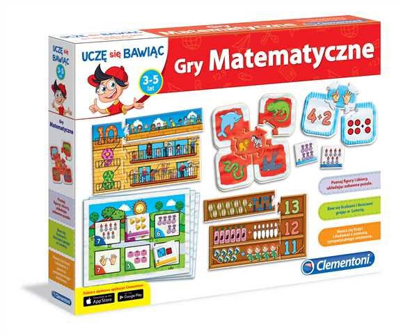 Clementoni, zabawka edukacyjna Gry Matematyczne