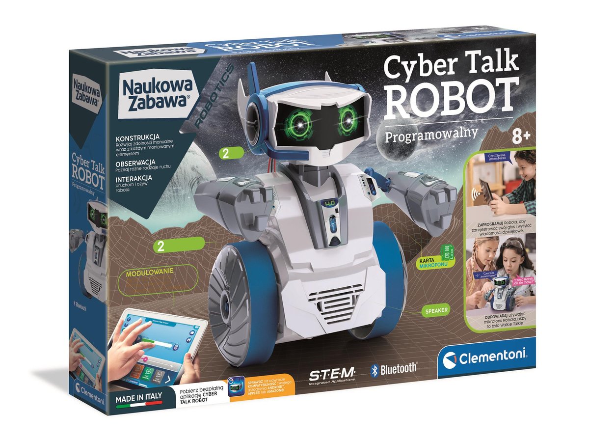 Clementoni, zabawka interaktywna Mówiący cyber robot, 50122