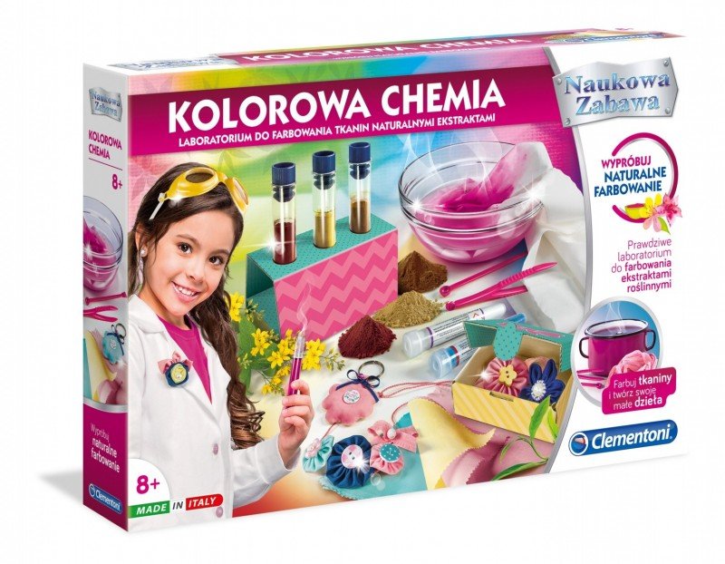 Clementoni, zabawka naukowa Kolorowa chemia