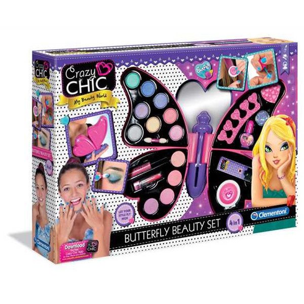 Clementoni, zestaw do makijażu Motyl Crazy Chic