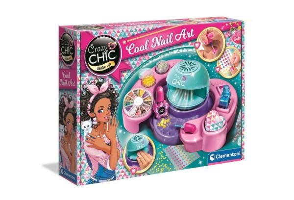 Clementoni , zestaw kreatywny Crazy chic Odjazdowe paznokcie, 78771-Zdjęcie-0