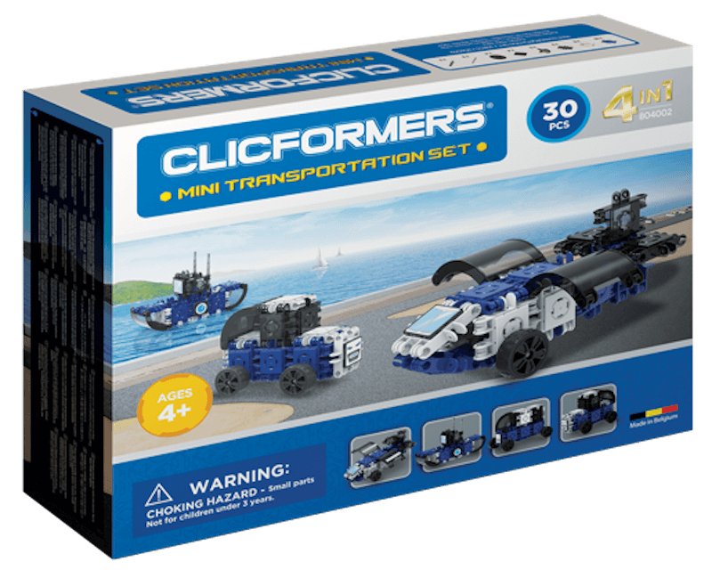 Clicformers, klocki konstrukcyjne Transportowce, 4w1