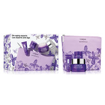 Clinique, De-Aging Experts zestaw liftingujący krem do twarzy i szyi 50ml + korygujące serum przeciwzmarszczkowe 10ml + korygujący krem przeciwzmarszczkowy pod oczy 5ml + kosmetyczka