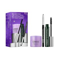 Clinique, Eye Essentials: High Impact Lashes zestaw tusz do rzęs 7ml + balsam do demakijażu 15ml + eyeliner w kredce 0.14g