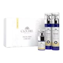CLOCHEE Anti-Age Facial Skin Care Zestaw: Krem przeciwzmarszczkowy na dzień, 50ml + Krem odmładzająco-regenerujący na noc, 50ml + Wygładzający krem pod oczy, 15ml Clochee
