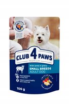 CLUB 4 PAWS Premium mokra karma dla psów małych ras - jagnięcina w sosie 100 g