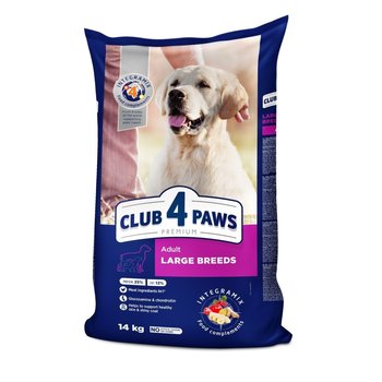 CLUB 4 PAWS Sucha karma dla dorosłych psów dużych ras - kurczak 14 kg - Club 4 Paws