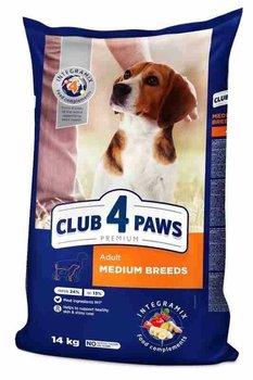 CLUB 4 PAWS sucha karma dla psów średnich ras 14 kg - Club 4 Paws
