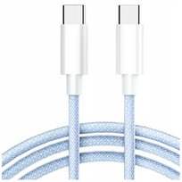 CO2 ŁADOWARKA KABEL USB-C SZYBKIE ŁADOWANIE USB TYP C DO IPHONE 15 1M NIEBIESKI