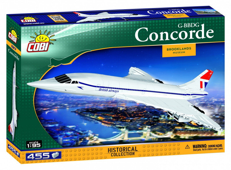 Cobi 1917 - Concorde G-bbdg. Historiske Wwii Byggeklodser Fra Cobi & Sluban 417