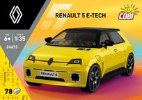 Cobi Action Town Samochód Renault 5 E-Tech Yellow 78 Kl., Cobi-24673 COBI