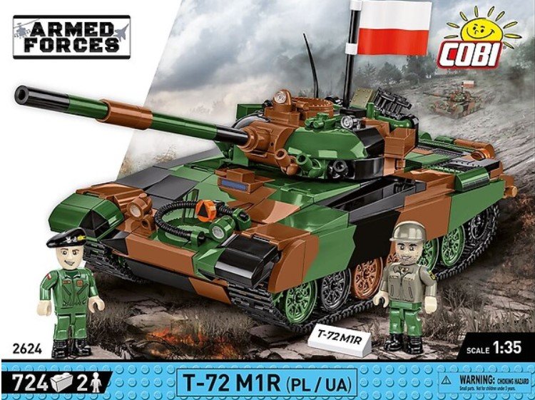 COBI, Klocki 2624 czołg ,ARMED FORCES T-72 M1R (2IN1 PL&UKR) 724KL ...