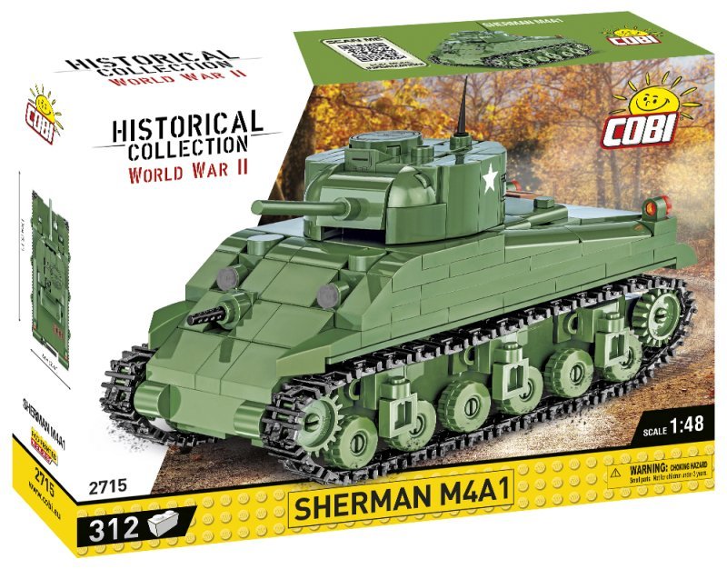 Cobi Cobi, klocki, Czołg amerykański SHERMAN M4A1 z okresu II Wojny Światowej, 2715