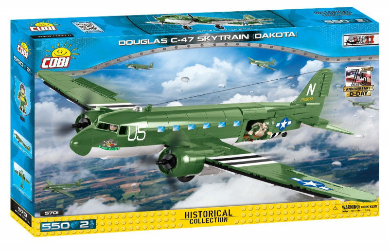 Cobi, klocki Historical Collection Douglas C-47 Skytrain Dakota D-Day, COBI-2523