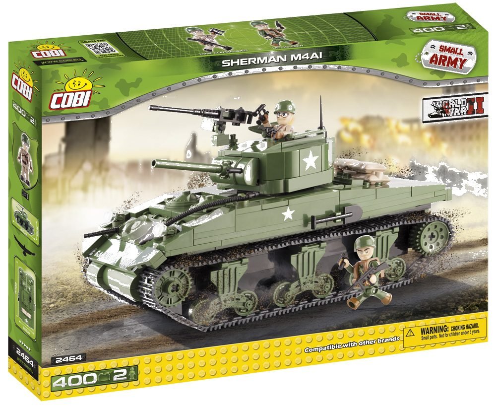 Cobi Cobi Small Army, klocki czołg Sherman M4A1, COBI-2464