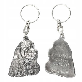 Cocker Spaniel Amerykański - Posrebrzany Brelok Z Psem W Pudełku Ozdobnym, Ozdoba Torebki, Zawieszka Do Plecaka Marki Art-Dog - Art-Dog
