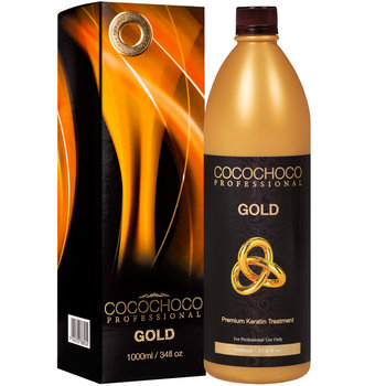 Cocochoco, Gold Premium Keratin Treatment Keratyna Do Prostowania Włosów, Wygładza, Wzmacnia, Odżywia, Chroni Kolor, 1000 ml - Cocochoco