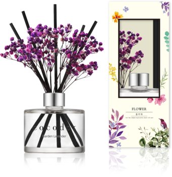 Cocodor, Dyfuzor zapachowy z patyczkami i prawdziwymi kwiatami 120 ml Garden Lavender PDI30407 - Cocodor