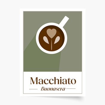 Coffee - Macchiato Plakat Premium 20x30cm - Empik Foto
