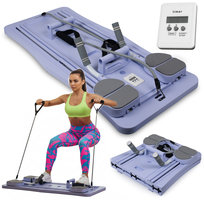 COIL Deska do pilatesu wielofunkcyjna Jogi składana trening domowy fioletowa