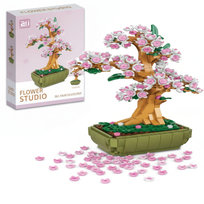 COIL Klocki konstrukcyjne zestaw 563 el.elementy kwiat wiśni w donicy