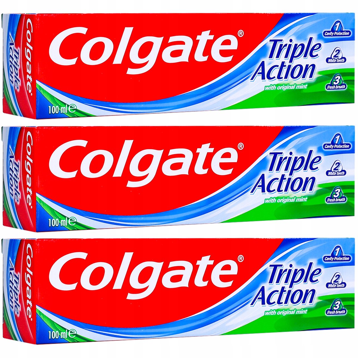Colgate, Triple Action, Pasta Do Zębów, 3X100 Ml Sklep