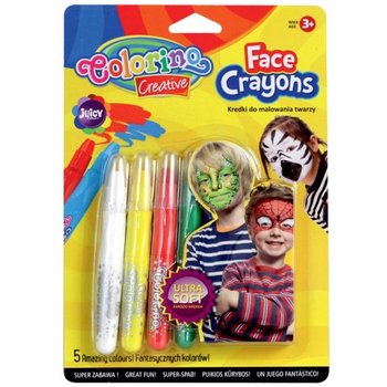 Colorino Kids, Kredki do malowania twarzy, 5 kolorów - Colorino