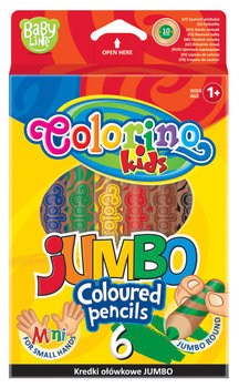 Colorino Kids, Kredki ołówkowe okrągłe Jumbo, 6 kolorów - Colorino