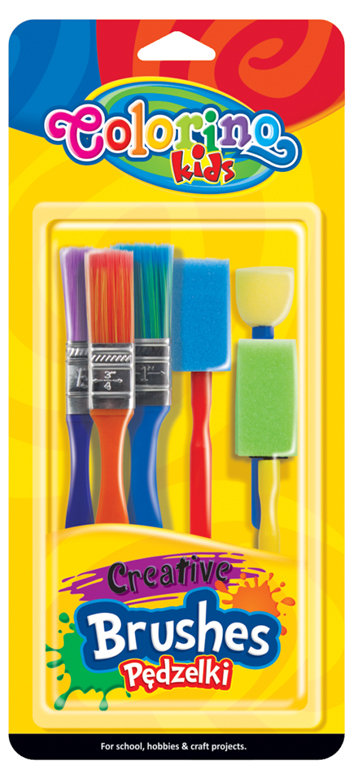 Colorino Kids, Pędzelki kreatywne, 6 sztuk - Colorino | Sklep EMPIK.COM