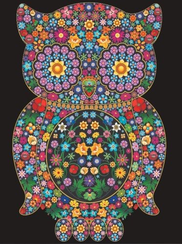 Colorvelvet, kolorowanka welwetowa, Sowa