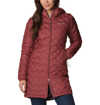 Columbia Delta Ridge Long Down Jacket, kurtka damska czerwona 1909254679 L - Columbia