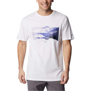 Columbia Path Lake II Graphic Tee 1934814106, Mężczyzna, T-shirt kompresyjny, Biały - Columbia