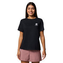 Columbia Rolling Bend Graphic SS Tee 2120021011, Kobieta, T-shirt kompresyjny, Czarny Columbia