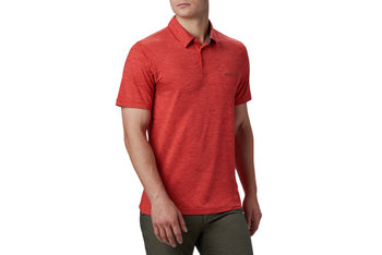 Columbia Tech Trail Polo Shirt 1768701845, Męskie, t-shirt, Czerwony - Columbia