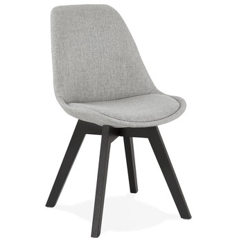 COMFY krzesło tapicerowane k. szary, nogi k. czarny - Kokoon Design