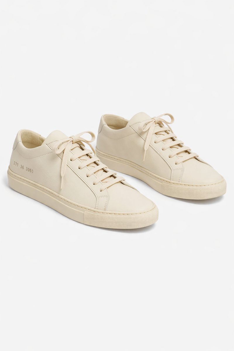 COMMON PROJECTS BEŻOWE TRAMPKI Z SKÓRY NATURALNEJ I GŁADKIE 37 1I1D ...