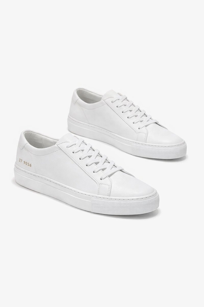COMMON PROJECTS BIAŁE SKÓRZANE TRAMPKI Z GŁADKĄ CHOLEWKĄ 37 1I2B - Inna ...