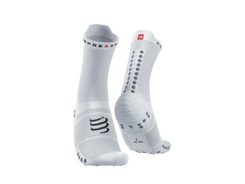 Compressport, Skarpetki do biegania, Pro Racing Socks V 4.0 Run High | białe - Rozmiary 39-41 - Compressport