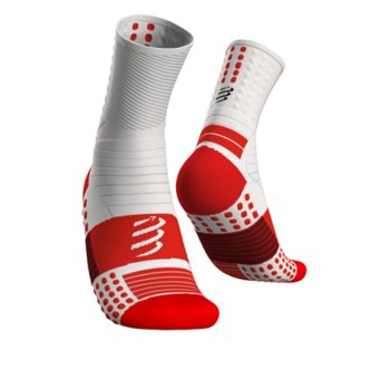 Compressport, Skarpety PRO MARATHON SOCKS, czerwone/białe - T4, rozmiar 45/47 - Compressport