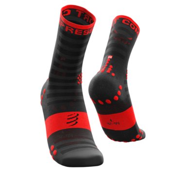 Compressport, Skarpety ProRacing Ultralight Socks V3 High, czarne/czerwone - T1, rozmiar 35/38 - Compressport