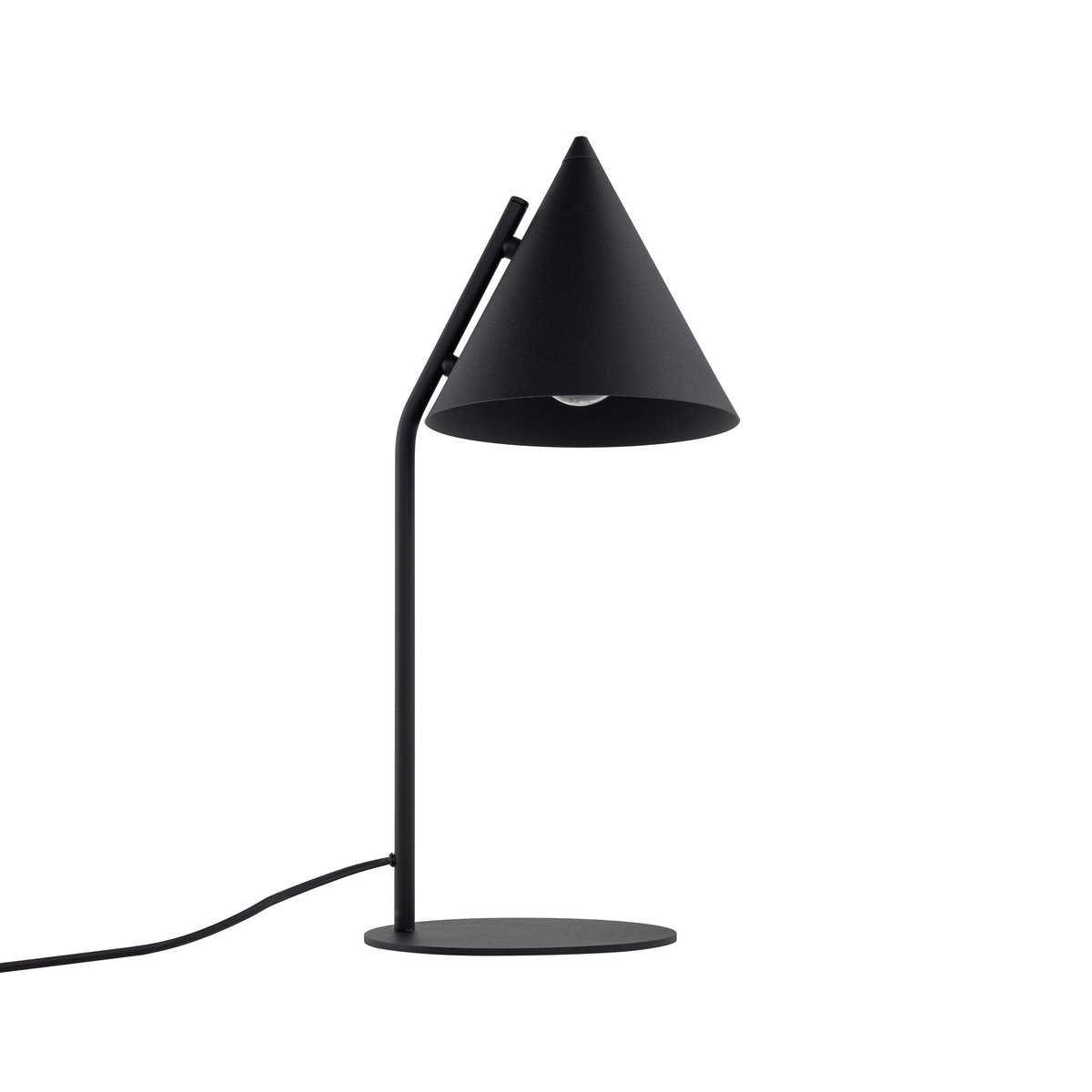 TK Lighting Tk Lighting Cono Black Lampka Nocna Stożkowy Metalowy Klosz