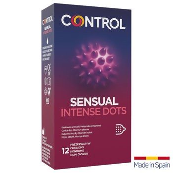 Control, Sensual Intense Dots, Prezerwatywy z dużymi wypustkami, 12 szt. - Control