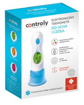 Controly YI-100C, termometr elektroniczny do ucha i czoła, 1 sztuka - CONTROLY