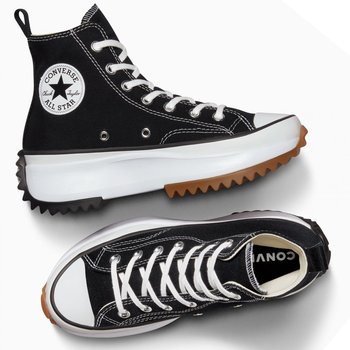 Converse buty trampki czarne wysokie platforma Run Star Hike 166800C 43 - Converse